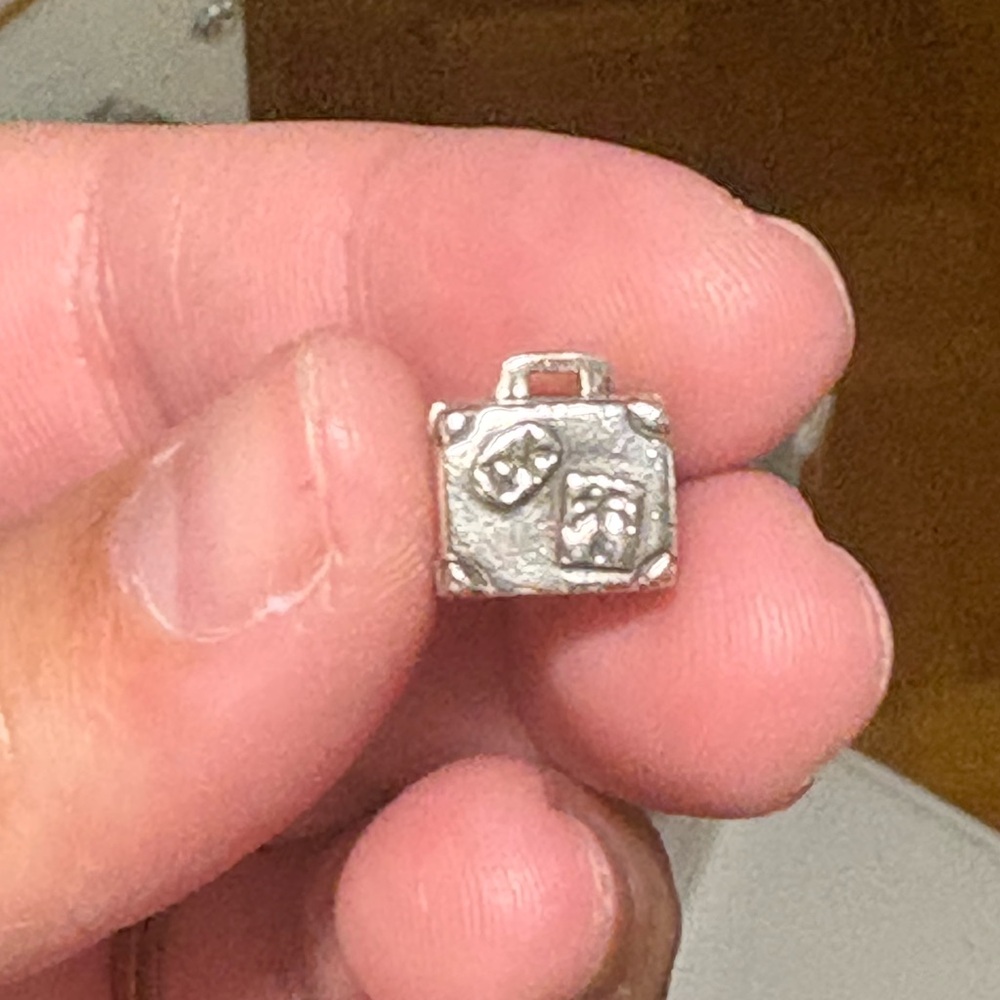 Pandora sterling silver suitcase